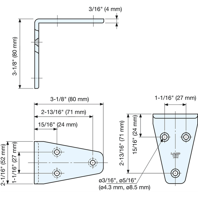 Stainless Steel Bracket - SV-80/S 2