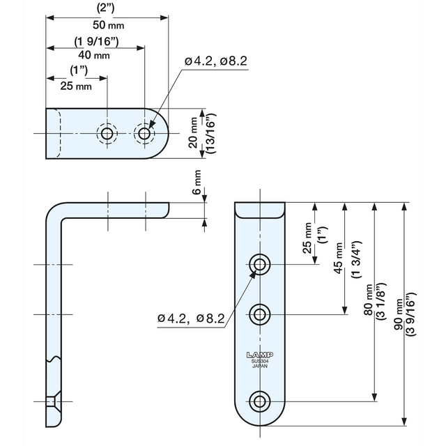 Stainless Steel Bracket - SU-B50/M 2