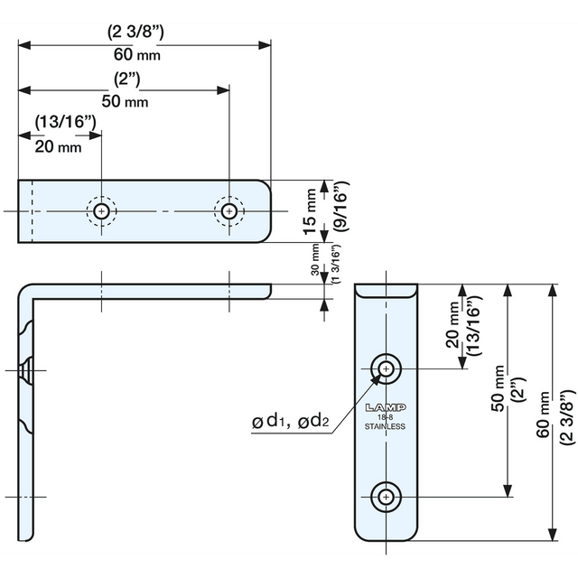 Stainless Steel Bracket - SU-60/M 2