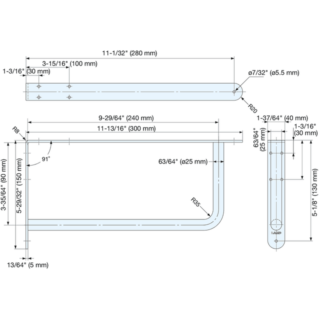 Stainless Steel Bracket - BY-300 2