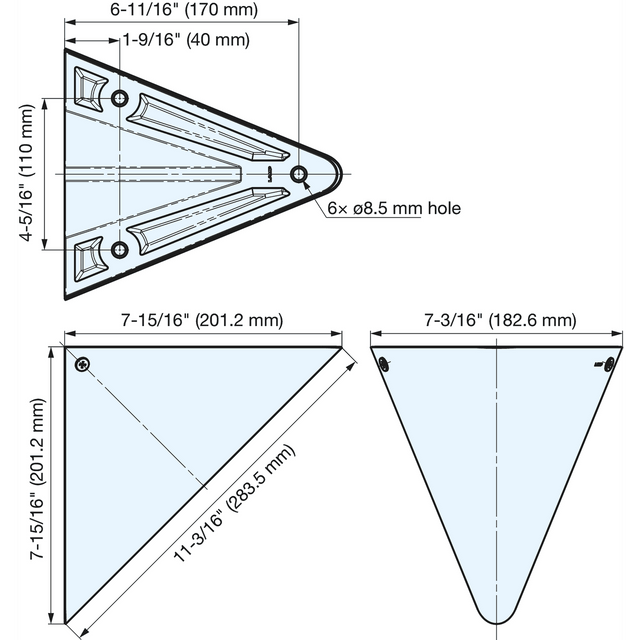 Triangle Bracket - BK-TR200-SL 2