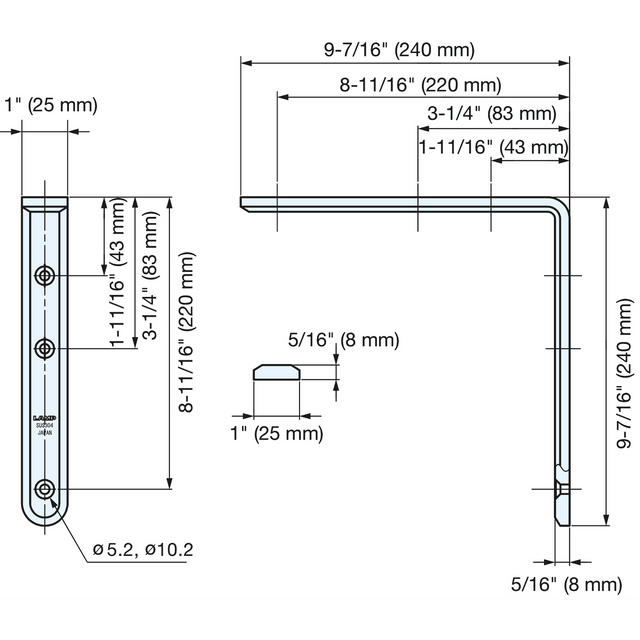 Angle Bracket - XL-SA01-240/S 2