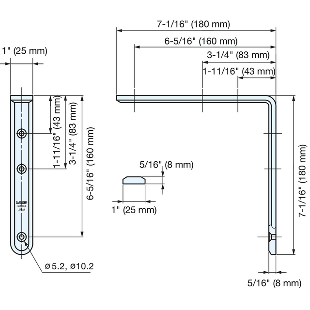 Angle Bracket - XL-SA01-180/S 2