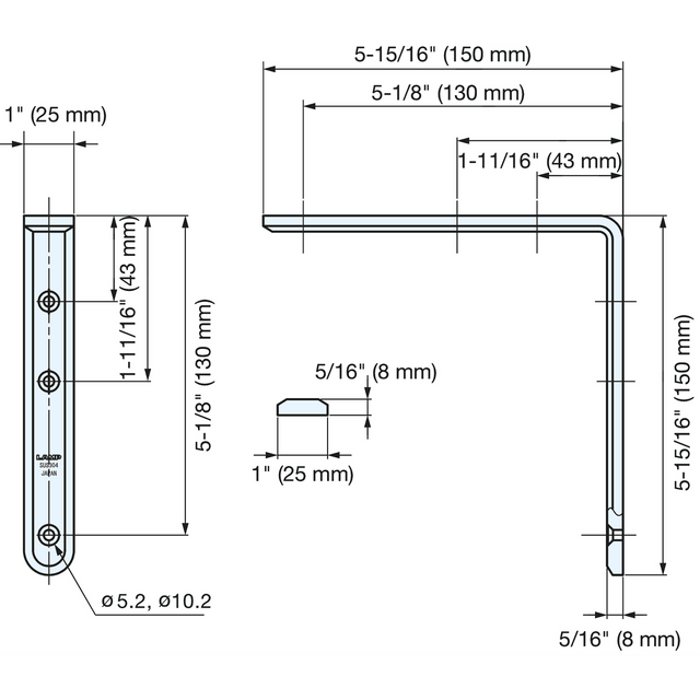 Angle Bracket - XL-SA01-150/M 2
